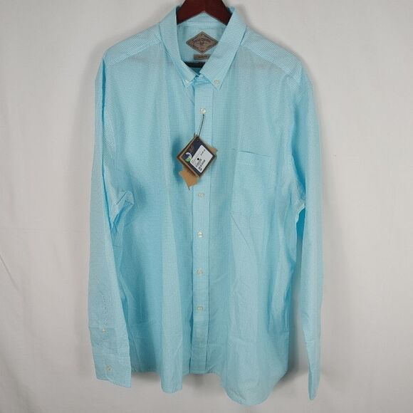 Bills Khakis Game day Gingham Aqua Slim Fit Button - Picture 1 of 7